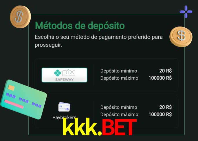 O cassino kkk.bet oferece uma grande variedade de métodos de pagamento